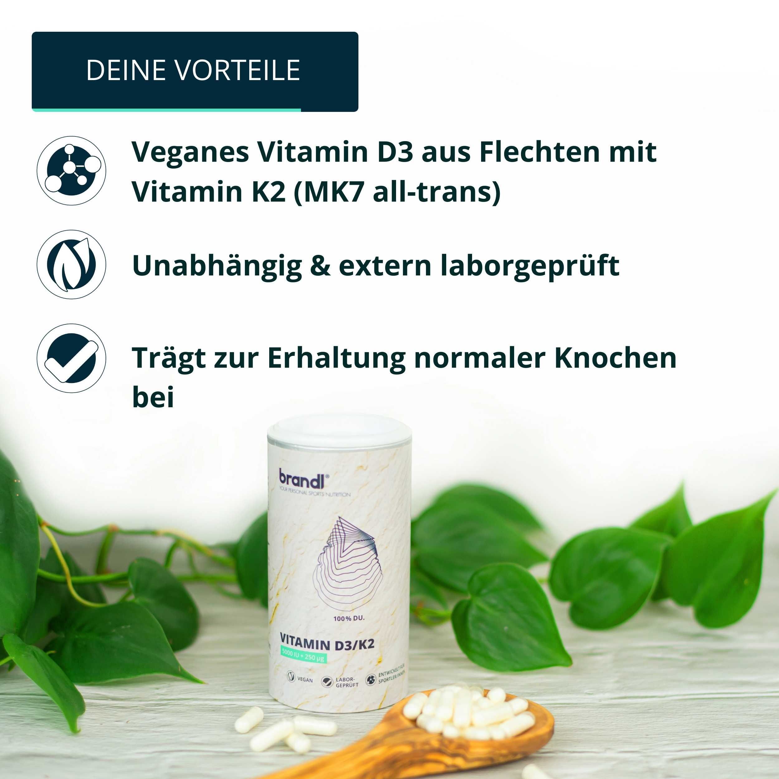 brandl® Vitamin D3 K2 vegan