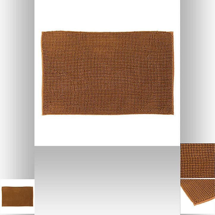 Tapis de bain mini chenille 50x80 cm coloris tabac, 5Five