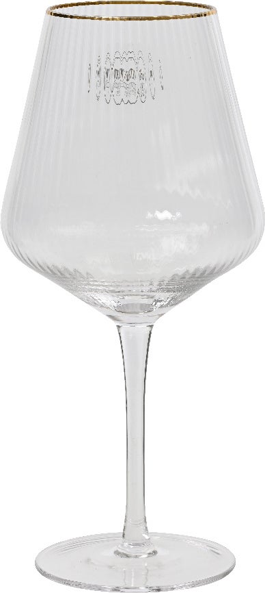 Kitchen Goods & More wijnglas met goudrand 530 ml