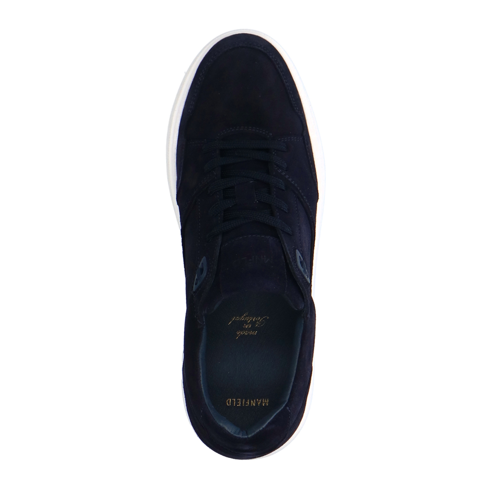 Donkerblauwe suède sneakers