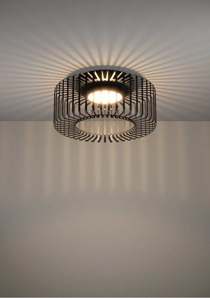 EGLO - Ginestrone-Z loftlampe sort Ø45 - RGB + TW - Zigbee, Bluetooth