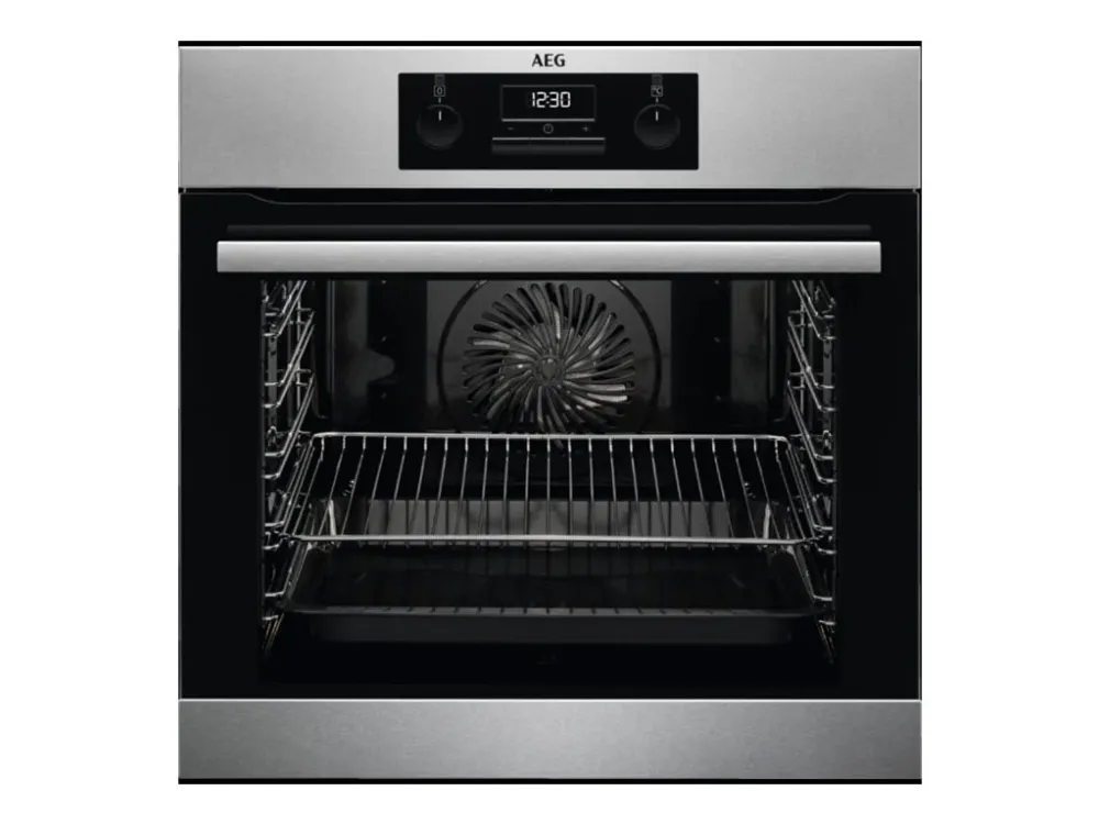AEG SurroundCook MaxiKlasse BEB331010M - Ovn - til indbygning - niche - bredde: 56 cm - dybde: 55 cm - højde: 59 cm - med selv-rengøring - Klasse A - rustfrit stål