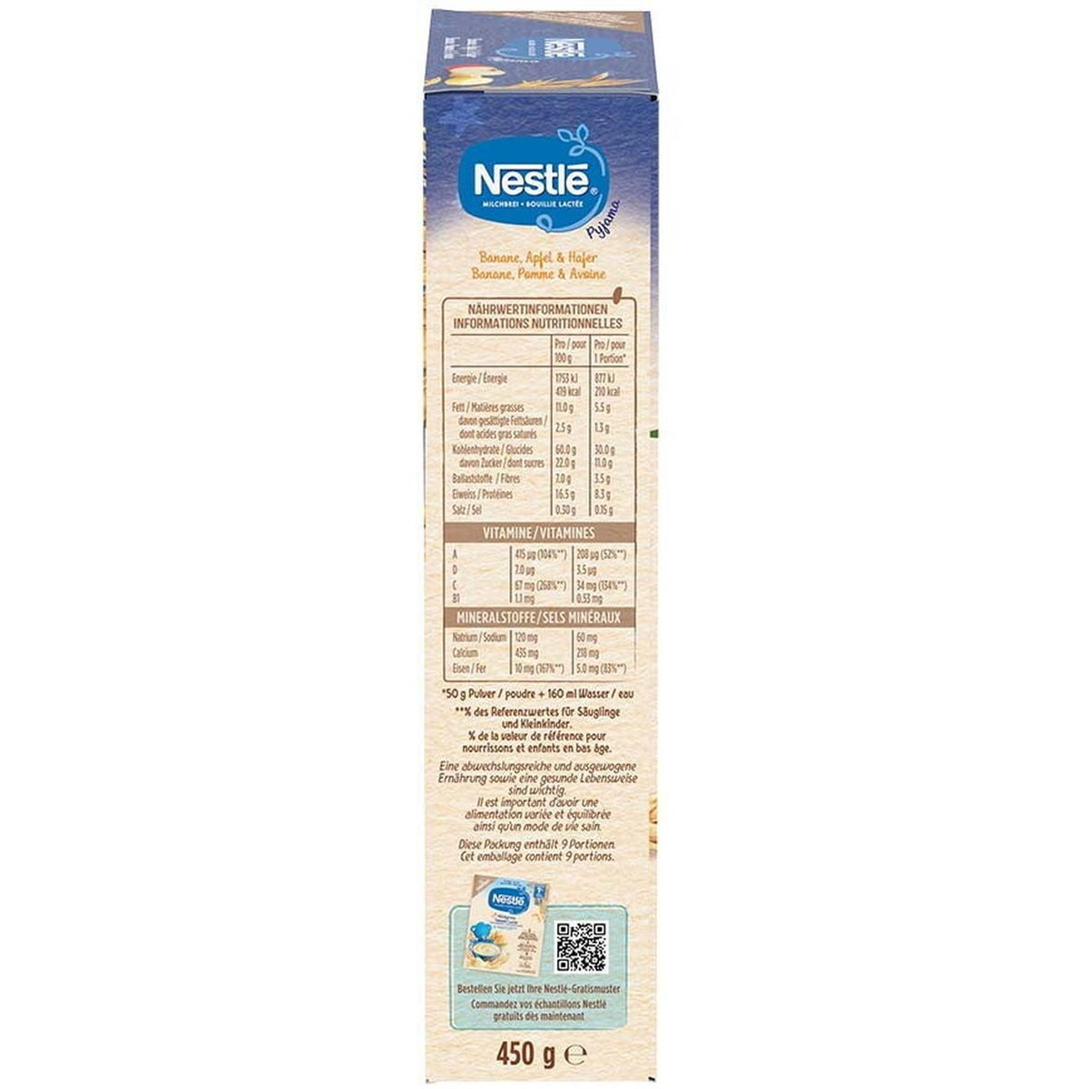 NestléNestlé   Milchbrei Pyjama Banane Apfel und Hafer 450g