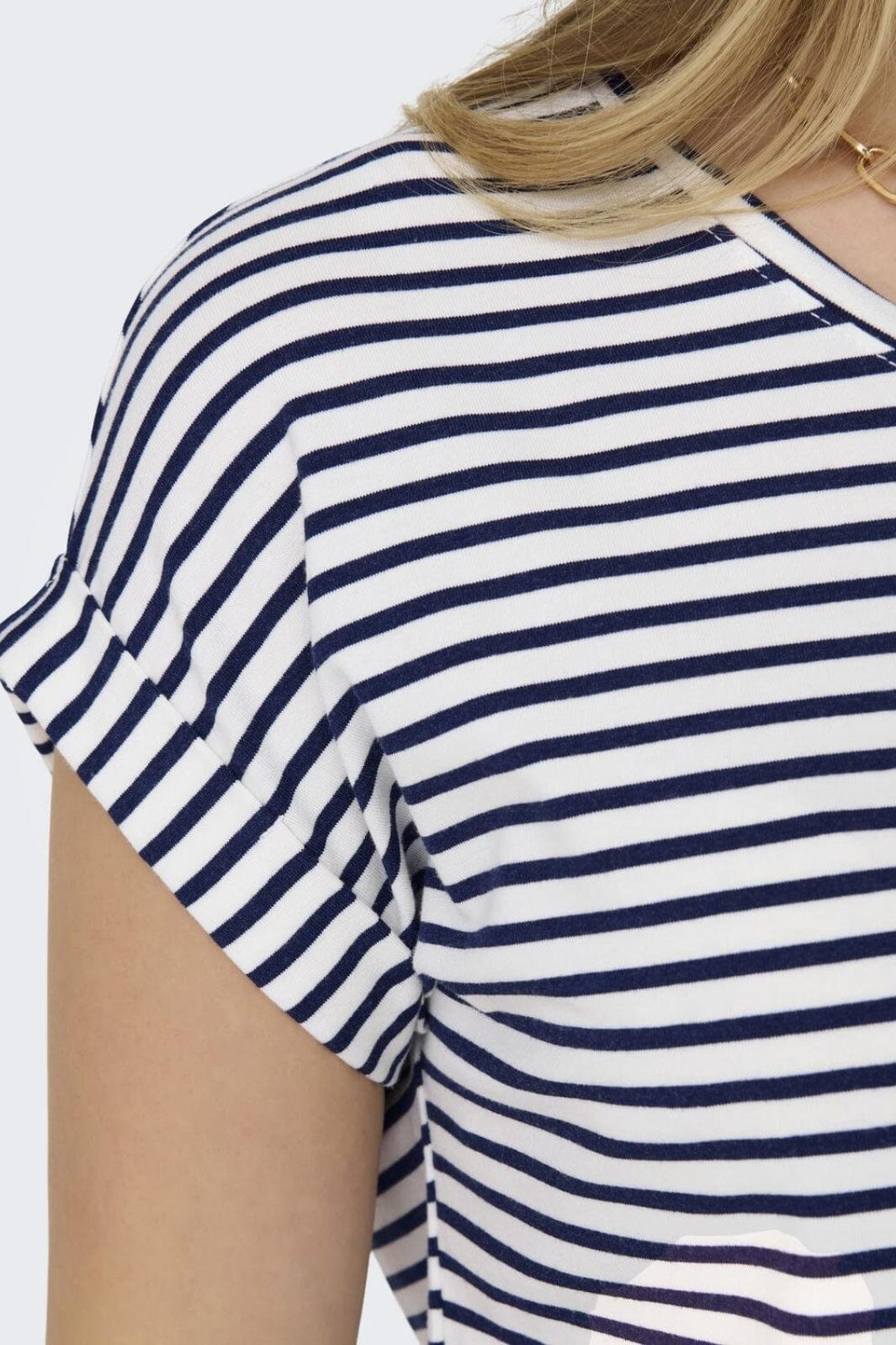 Only Onlmoster Stripe S/S O-Neck Top 4448024 cloud dancer naval academy