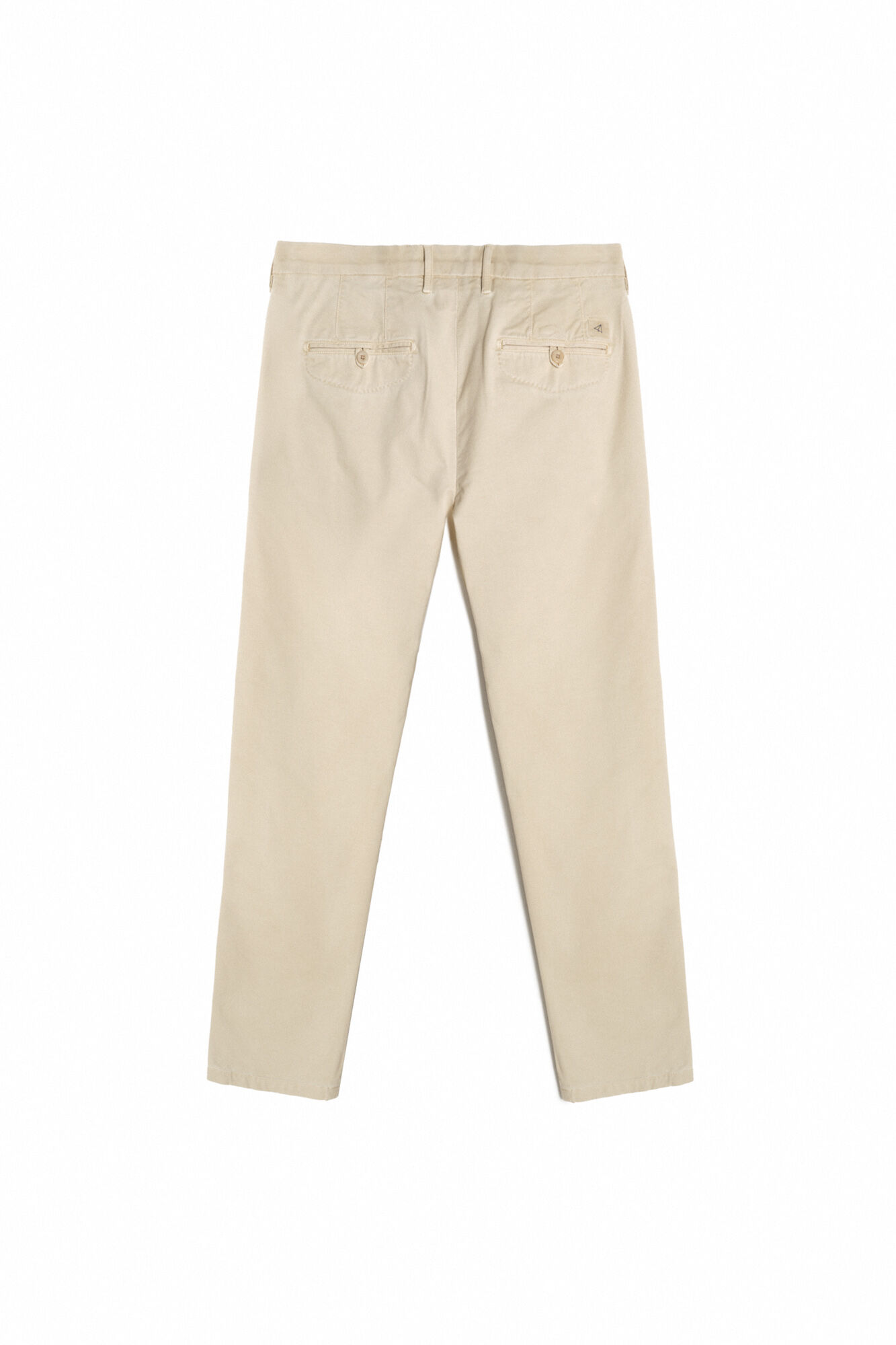 Calça chino slim com cintura elástica - Bege