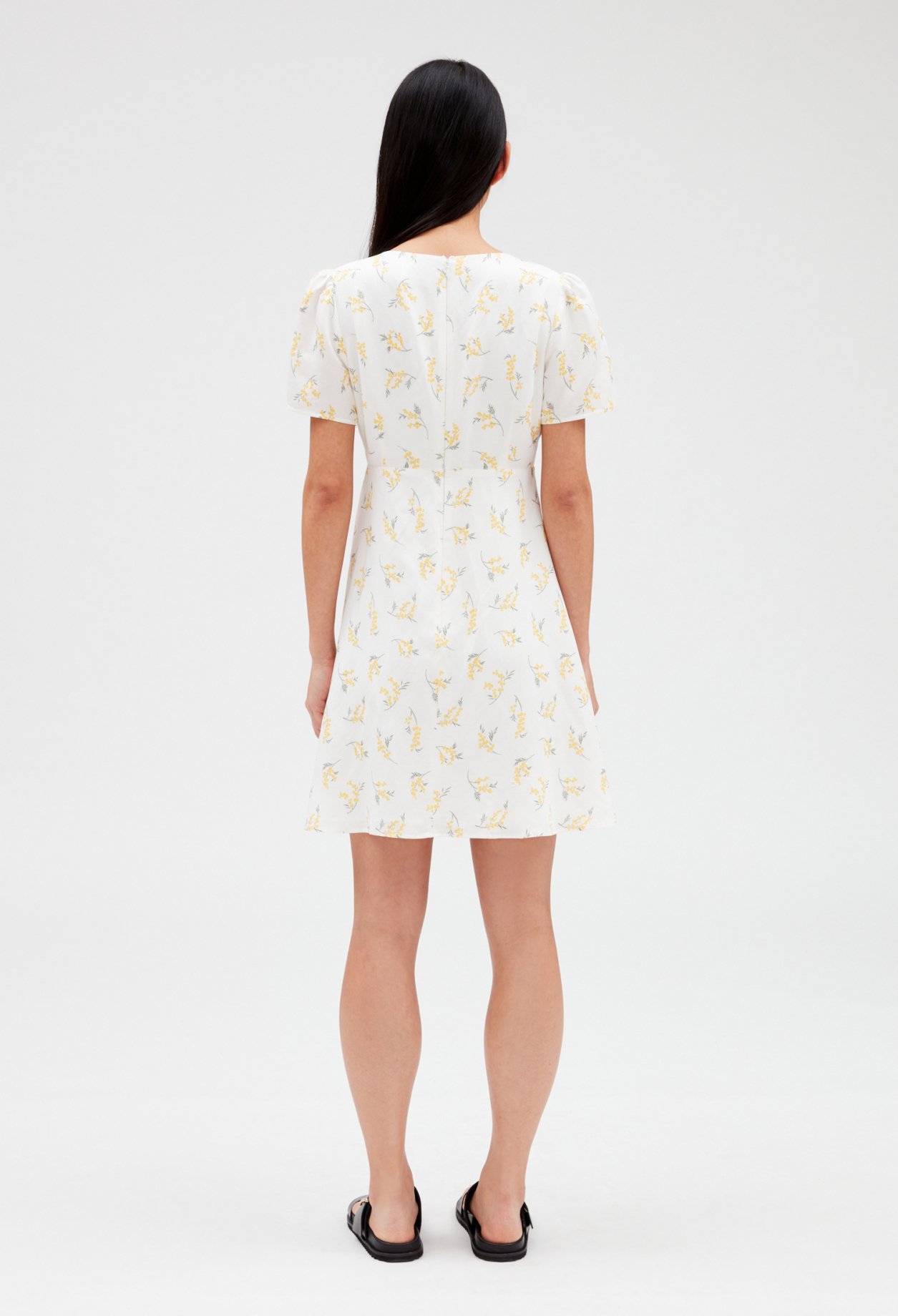 Robe courte evasee mimosa