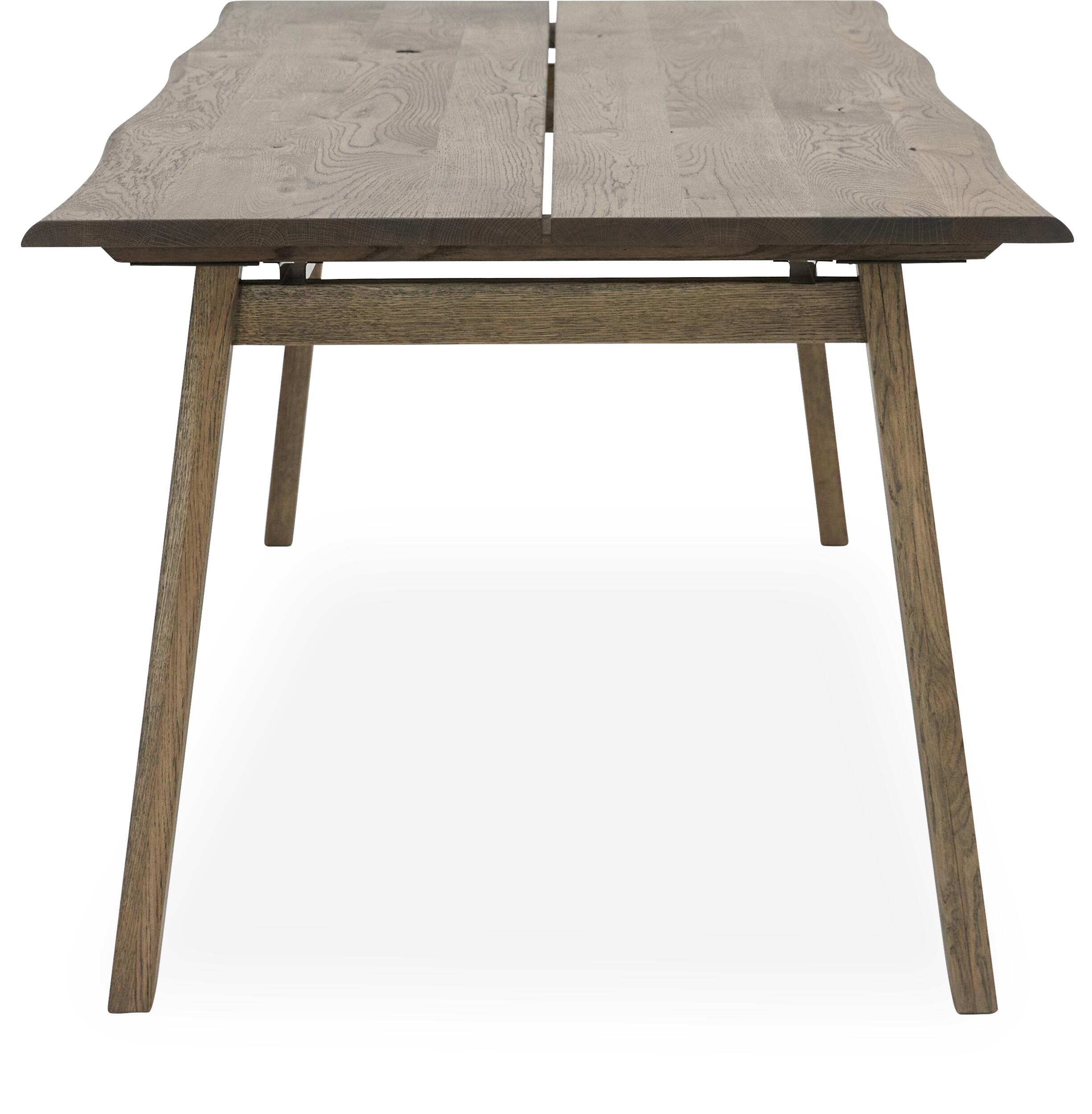 True Spisebord 240 x 95 x 75 cm, plade   ben i mørkt træ