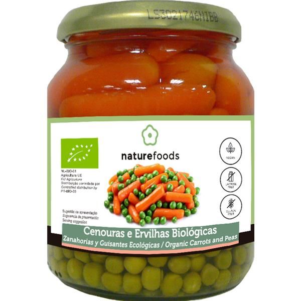 Cenouras E Ervilhas Cozidas Bio