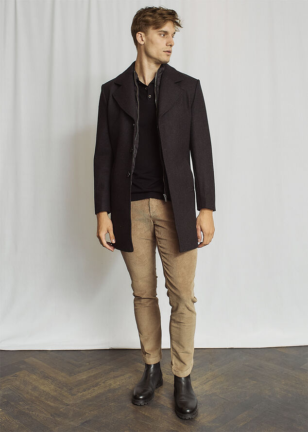 Bruun & Stengade BS Portmore Slim Fit Coat Charcoal