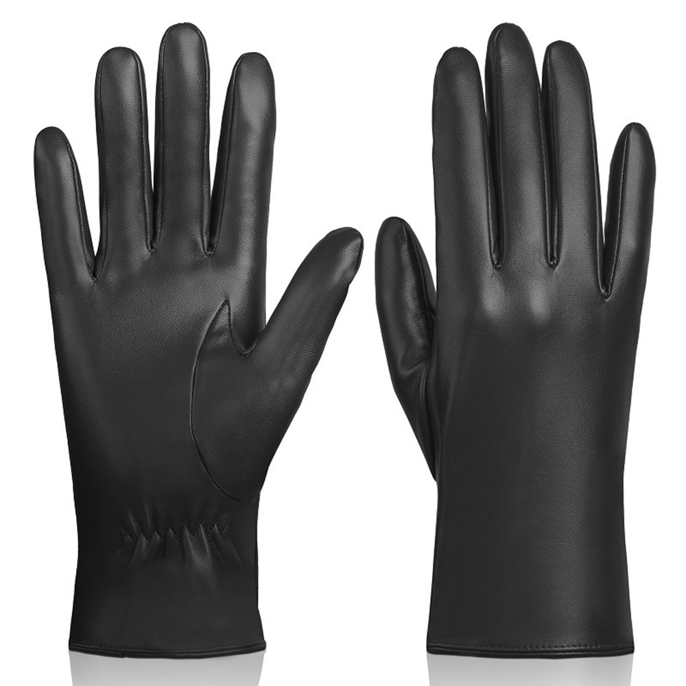 (1 Paar) Gr. S Damen Leder Handschuhe Kapazitive Touchscreen Handschuhe für Smartphone / Tablet - Schwarz