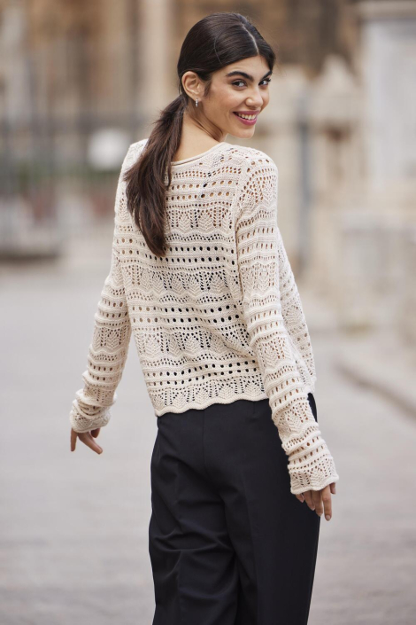 Jacqueline de Yong beige dames trui