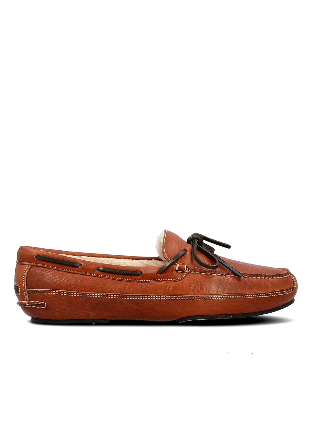 PANTOUFLE M LACE SLIPPER CUIR COGNAC
