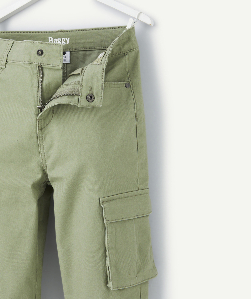 PANTALON BAGGY GARÇON VERT