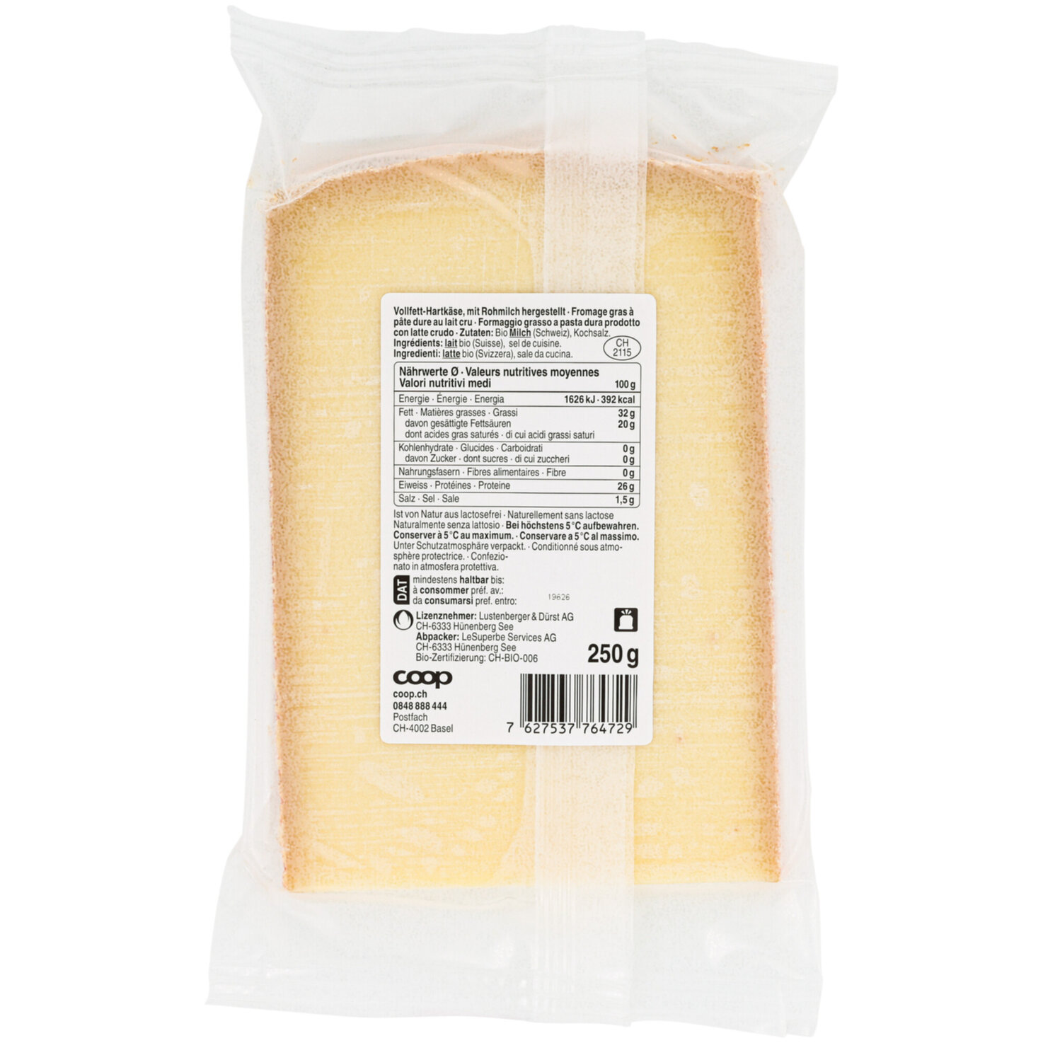 Le Gruyère Naturaplan Bio AOP mild Keil