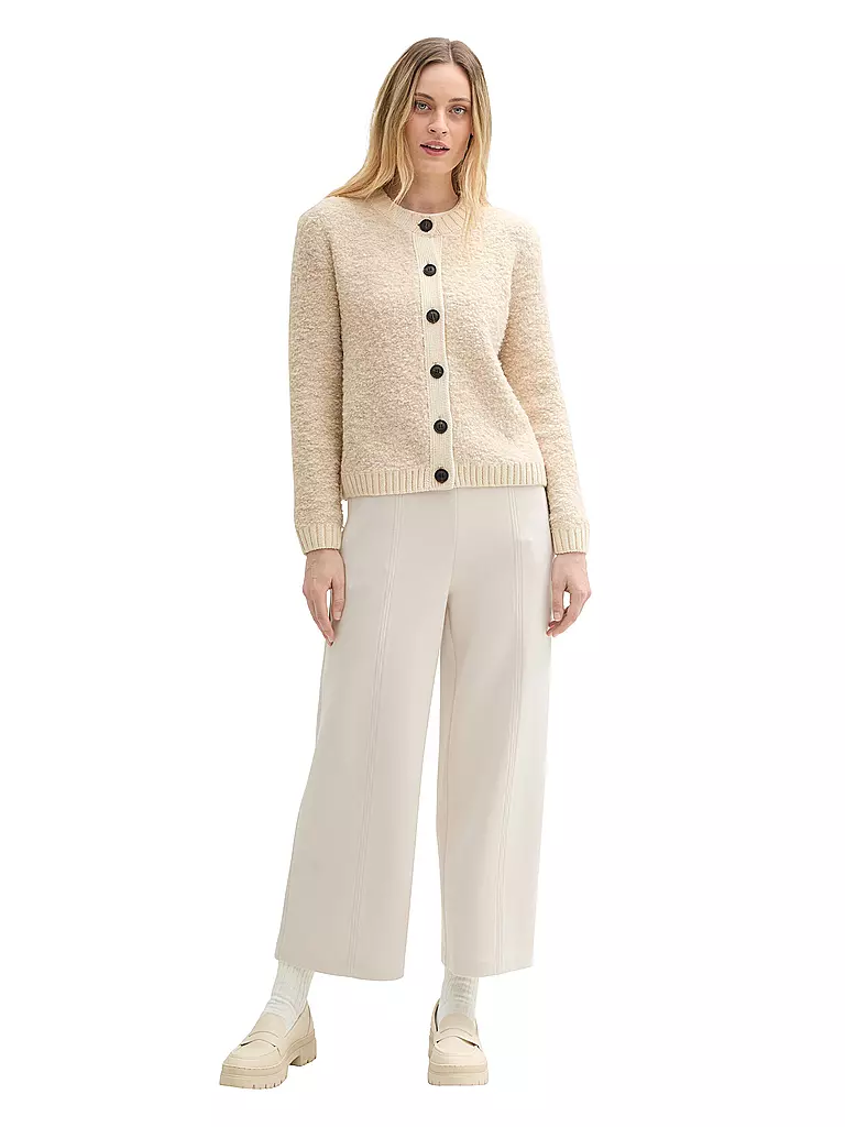 TOM TAILOR Strickjacke creme