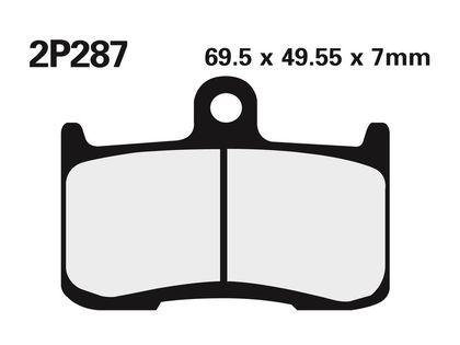Plaquettes de freins Nissin route /Off-Road métal fritté - 2P-287ST