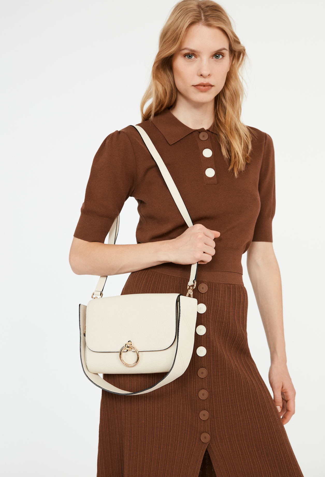 Sac Anouchka cuir ecru