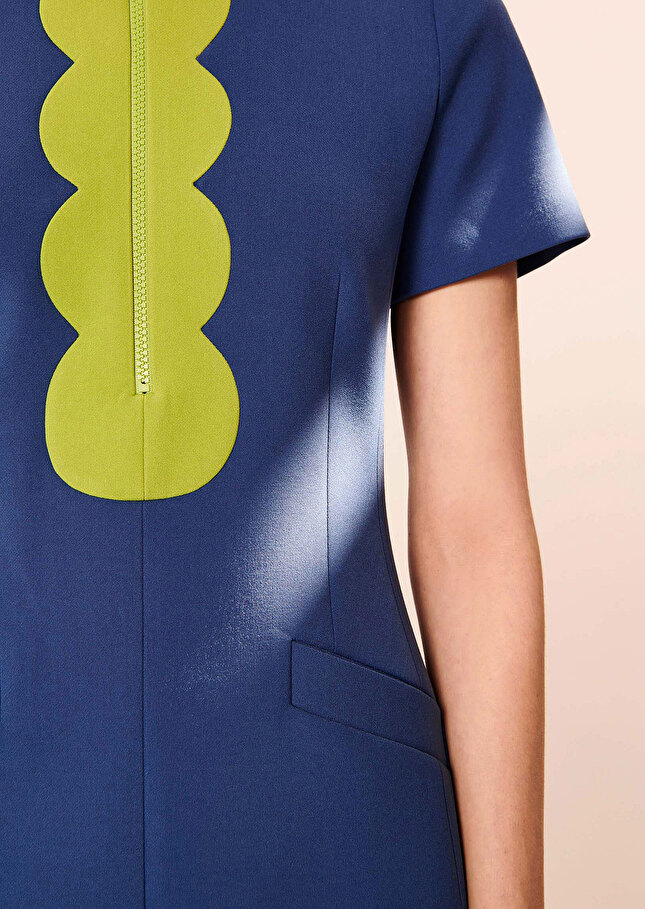 Robe Rochellebleue en toile double