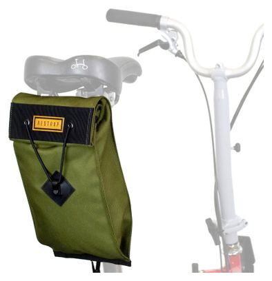 Sacoche de Selle pour Vélo Pliant Restrap City Saddle Bag Large Vert Olive