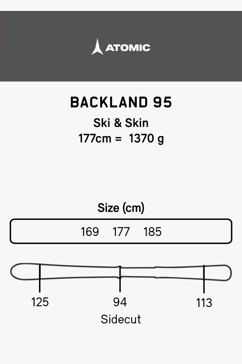 ATOMIC Backland 95 Tourenski + Fell 2324