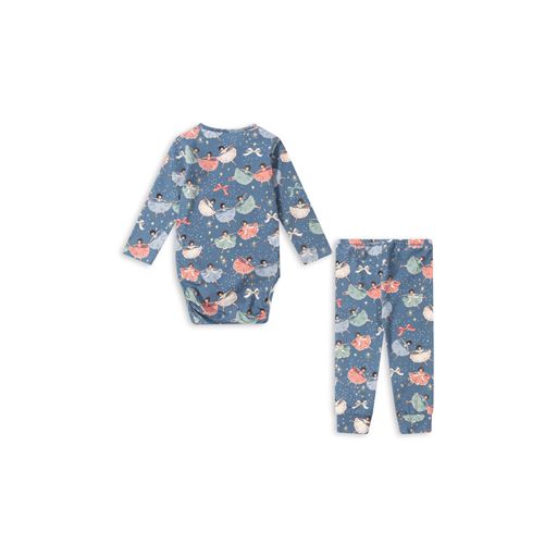 Konges Sløjd Basic Body/Pant Sæt, Snow Bow Ballerina, 80 cm