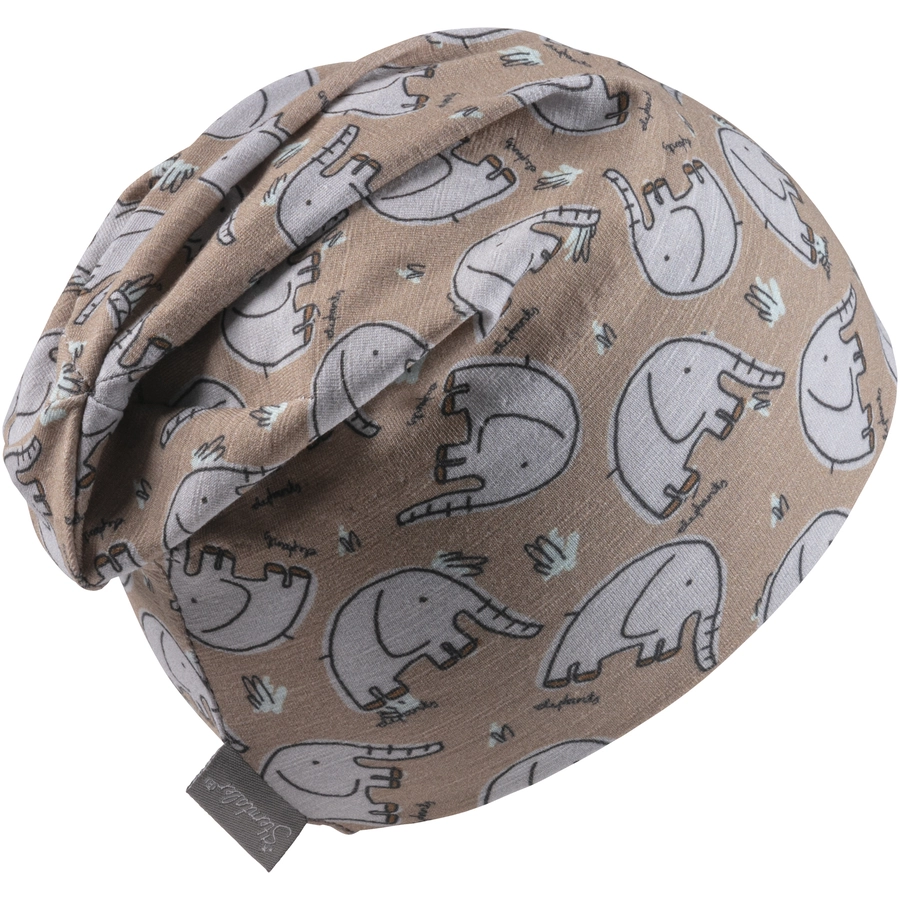 Sterntaler Slouch-Beanie Elefanten blassbraun