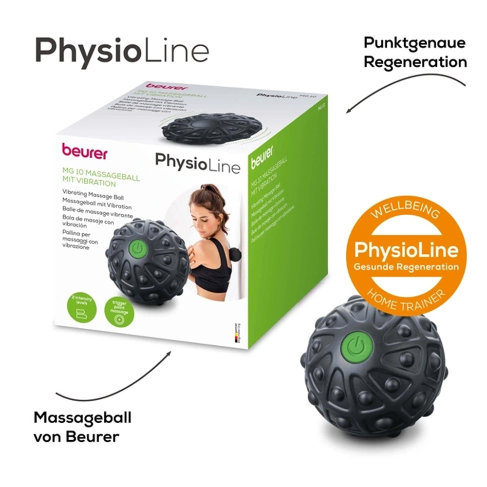 MG 10 Massageball mit Vibration Triggerpunkt Massage Tool (64814) - Schwarz