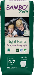 Bambo Nature Dreamy Pants Medium 4-7 jaar - voor jongens 10ST