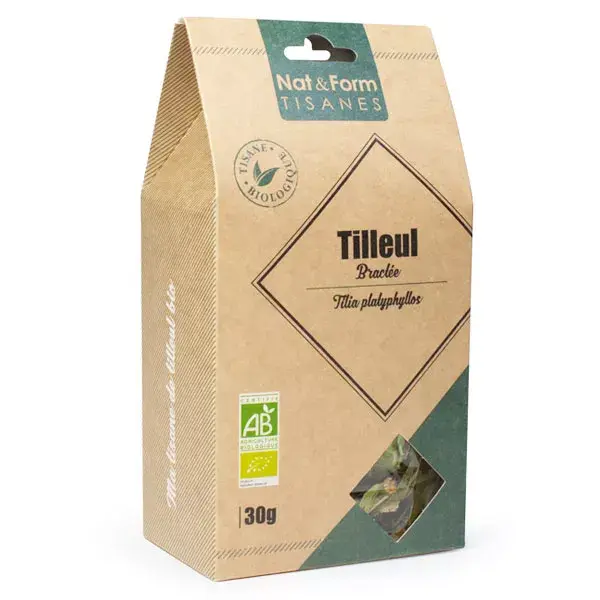 Chá de ervas de tília orgânico Nat & Form 30g