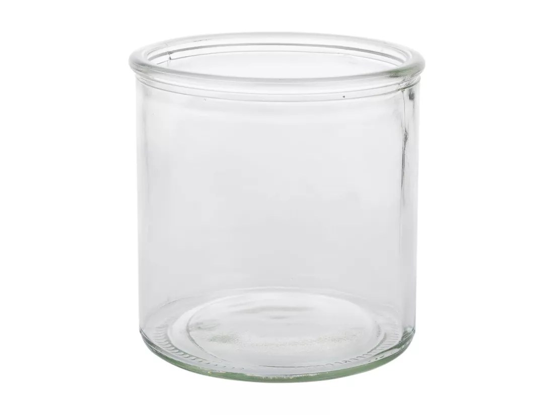 Lanterne en bambou avec bougeoir en verre