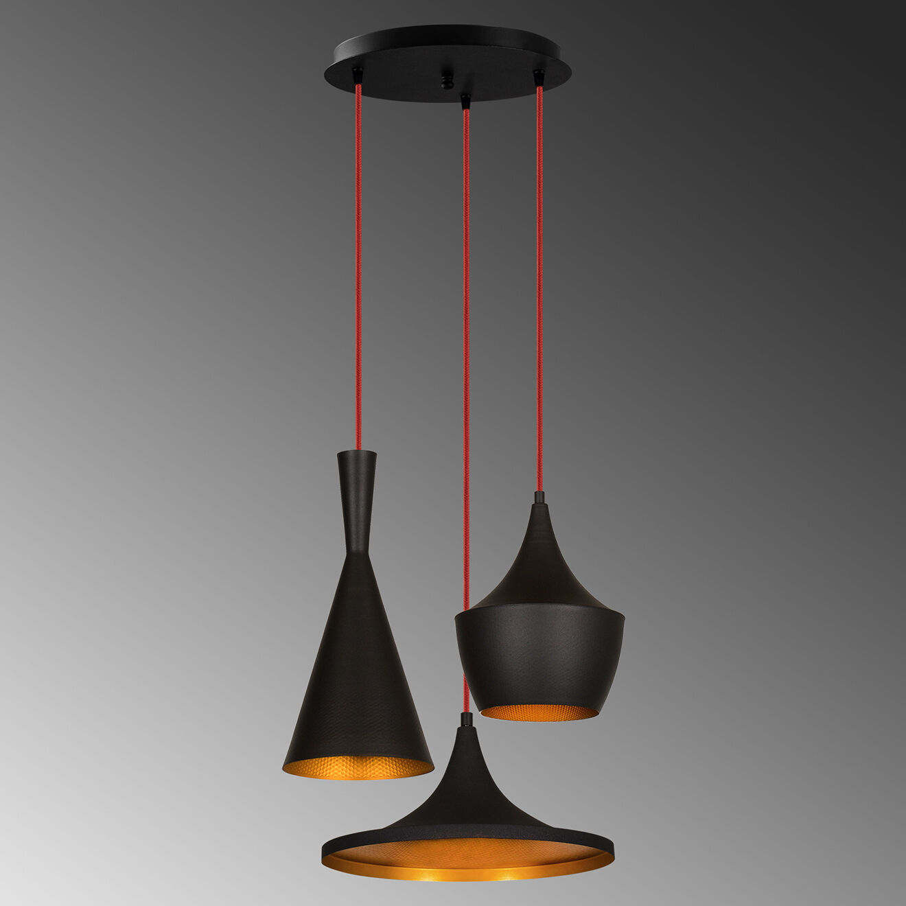Opviq Suspension Elmas noir/doré - 51x130 cm