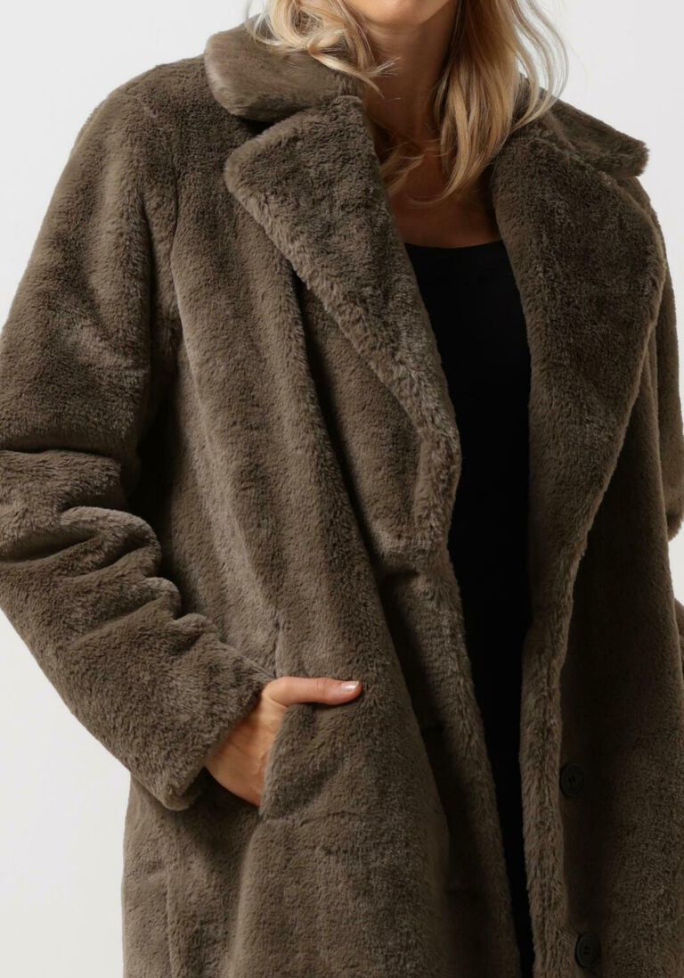 GIACOMO THE JACKET taupe giacomo the jacket faux fur jas 6610560