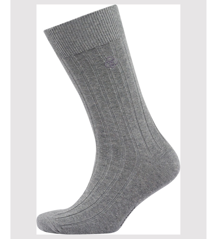 Superdry Calcetines de canalé de algodn orgnico unisex gris