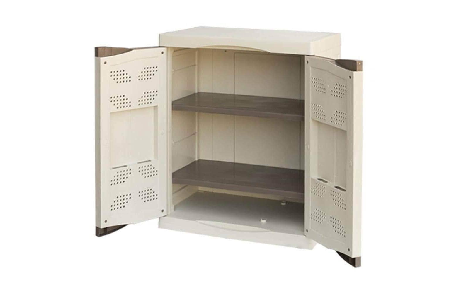 Gartenschrank Beige<br>Kunststoffschrank für den Garten, beige