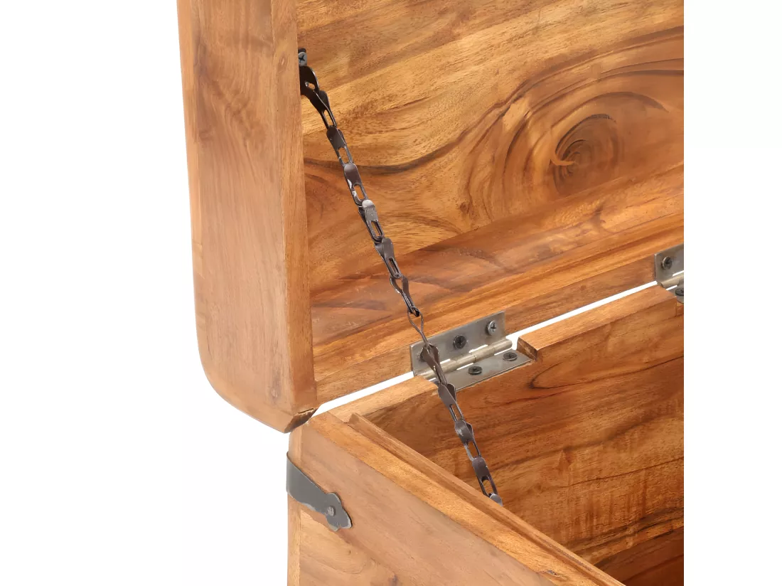 Coffre 40x40x40 Bois d'acacia solide 5