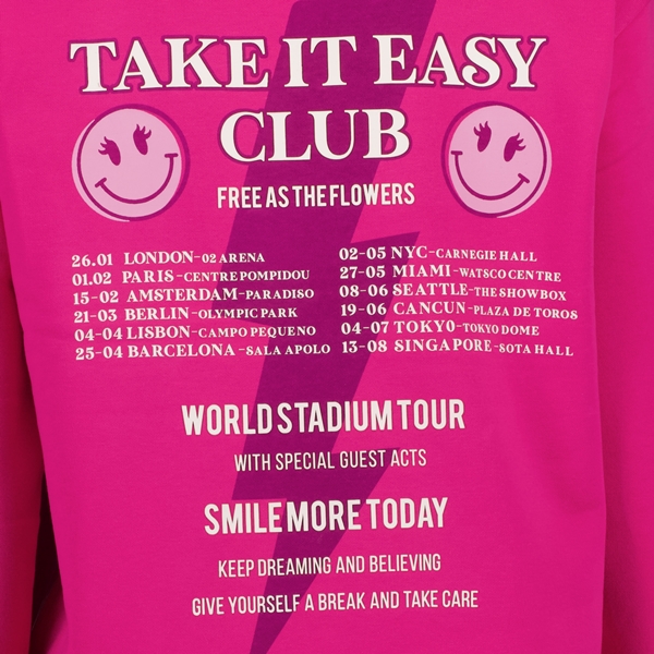 TwoDay dames hoodie roze met backprint