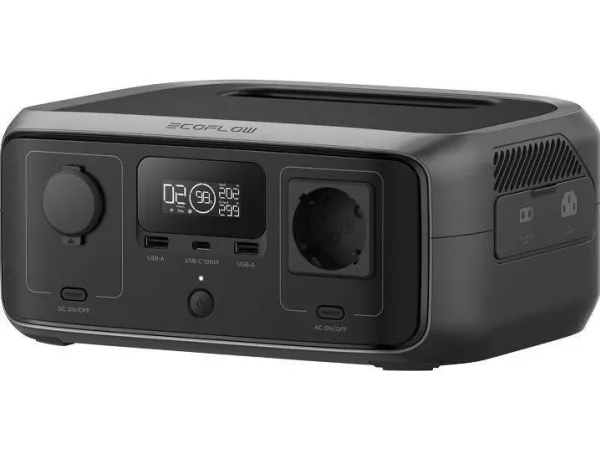 EcoFlow RIVER 3 Portable Power Station - 245Wh capacity, 300W rated output, X-Boost up to 600W