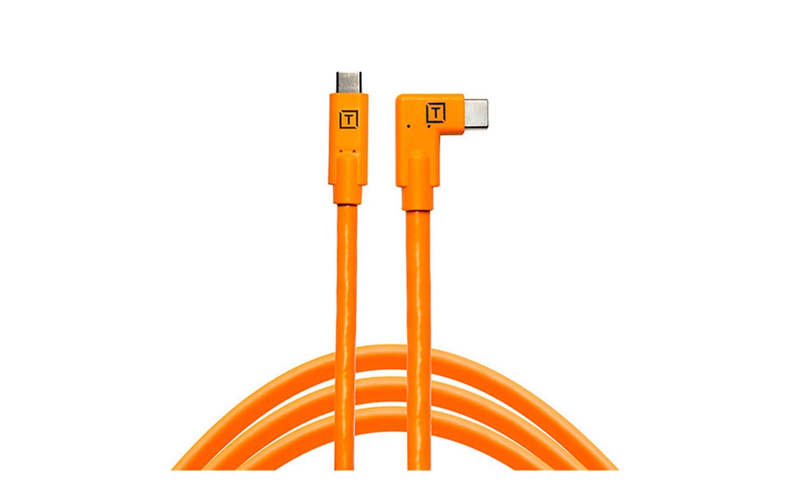Kabel USB-C auf USB-C rechter Winkel orangeTether Tools Tether Pro USB-C auf USB-C