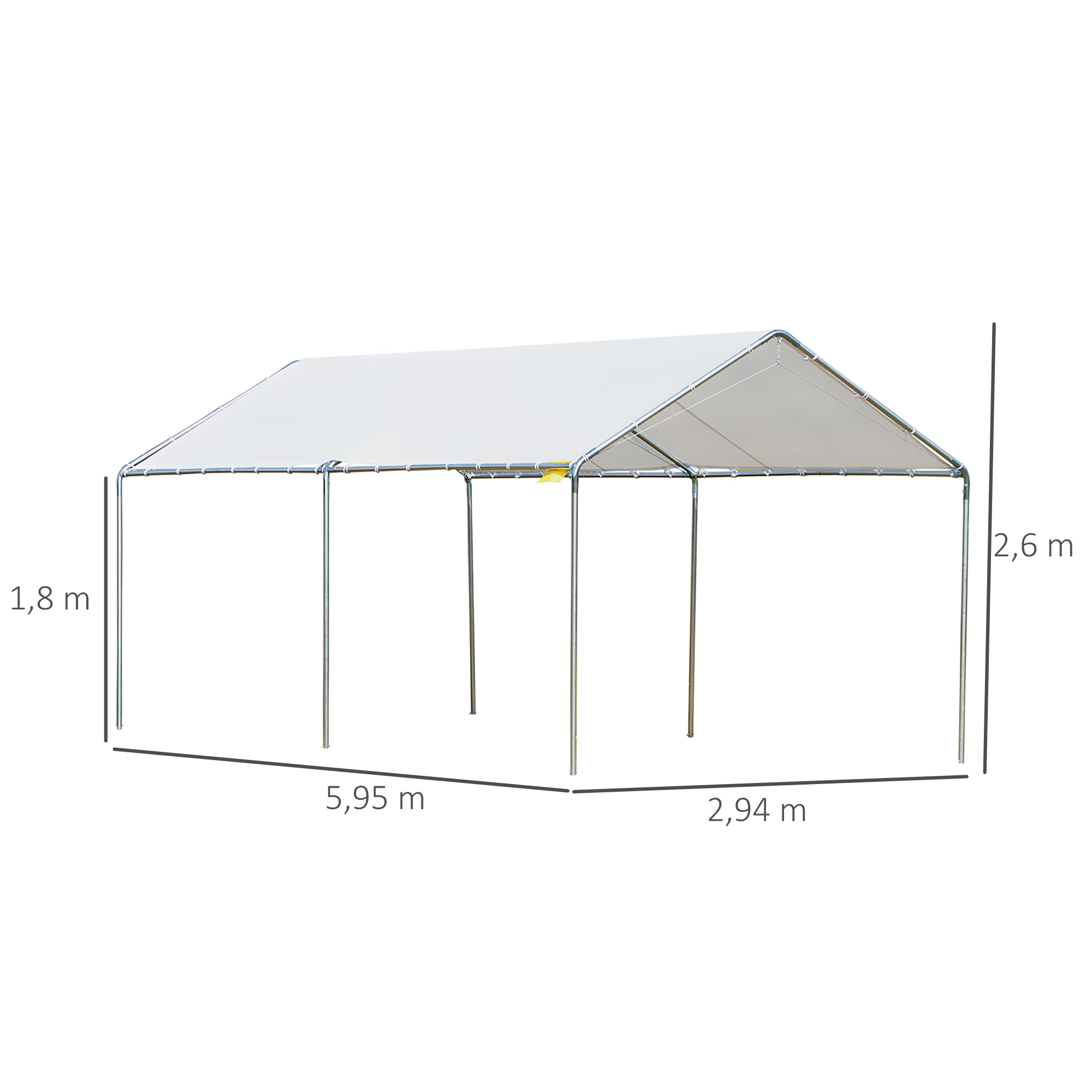 Garagem externa Outsunny branca