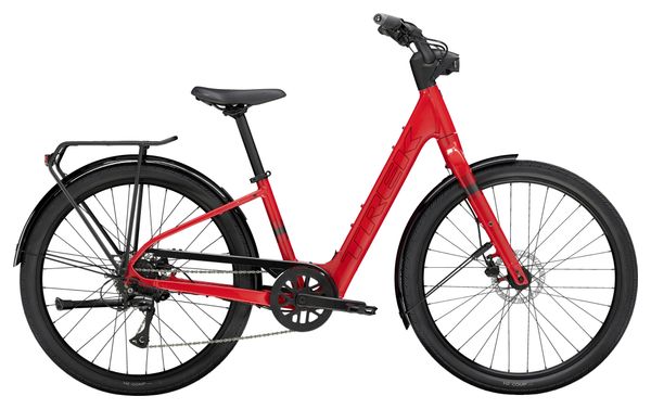 Vélo de Ville Électrique Trek Verve  1 Lowstep LT 250Wh Shimano Acera 8V Rouge 2024