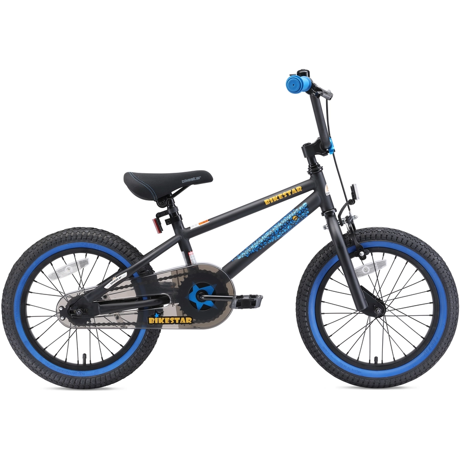 Bikestar Kinderrad 16 Zoll BMX schwarz, blau