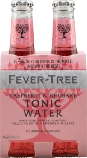 FEVER TREE RASPBERRY & RHUBARB TONIC 4-PACK 4X20CL