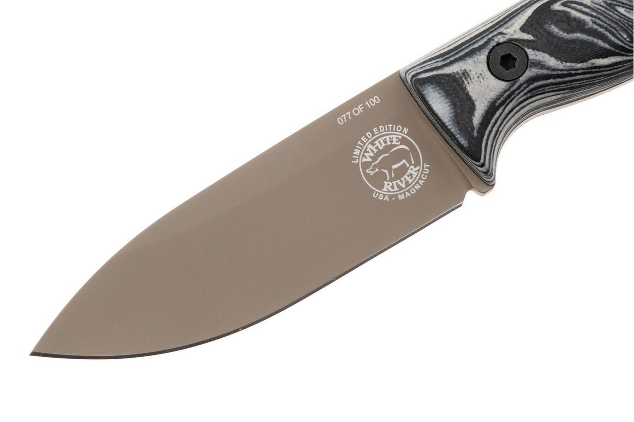 White River Knives Ursus Cub Limited 2025 WRUR35-LIM25-FDE, CPM MagnaCut, Tan G10 bushcraftmes, Kydex schede met firesteel