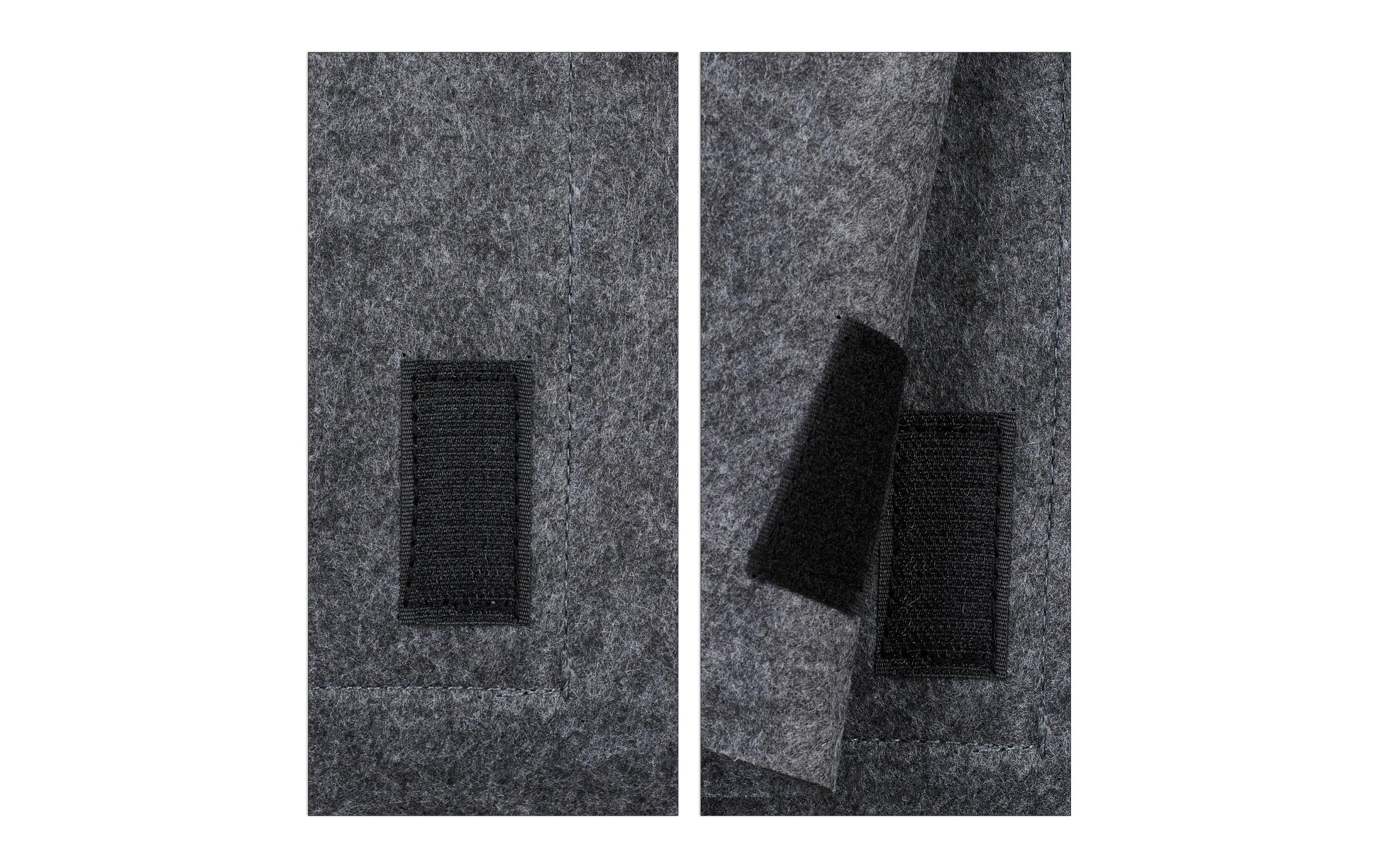 Aufbewahrungstasche mit Klettverschluss AnthrazitBetttasche mit Klettverschluss