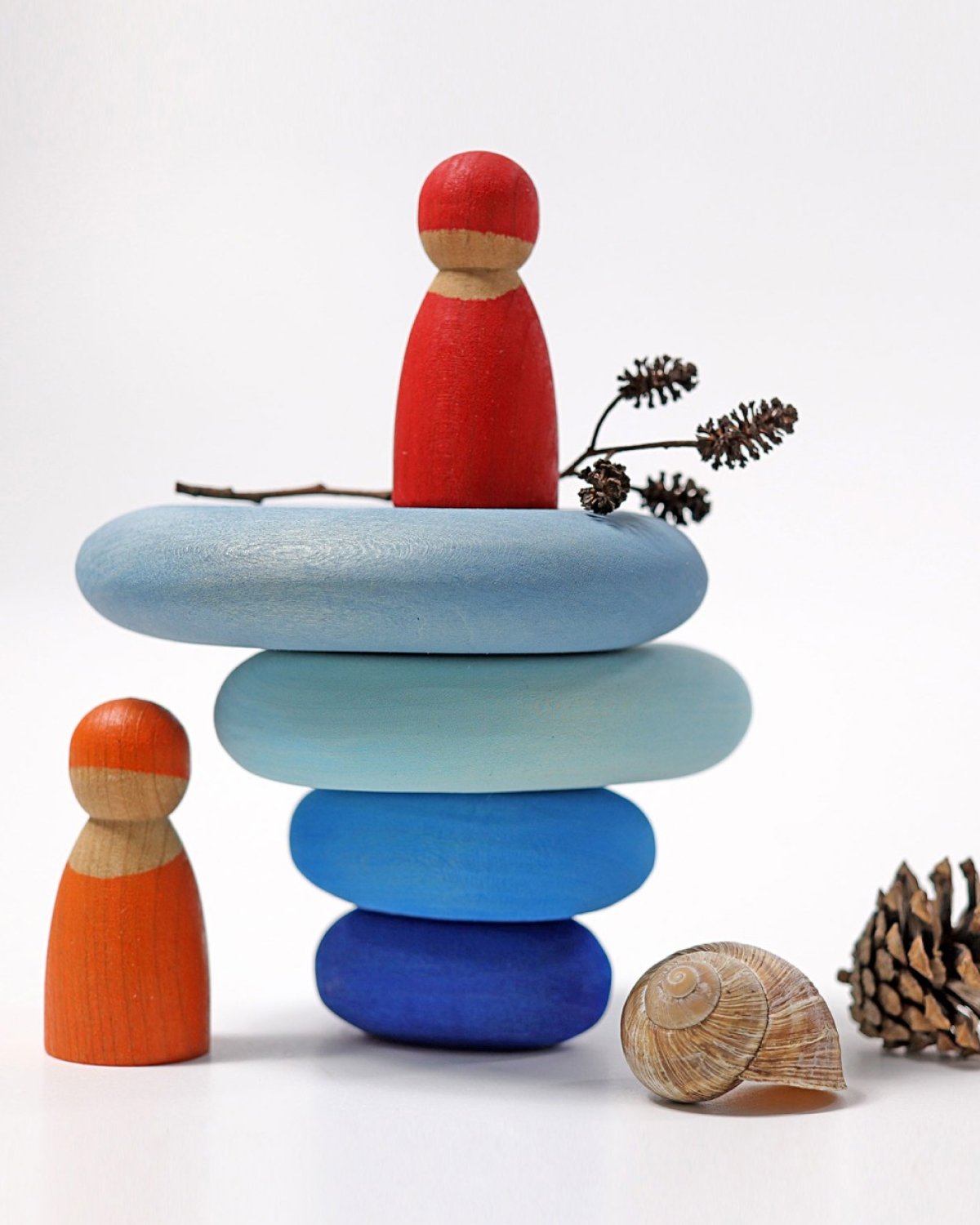 Stableleke “Småstein” – 4pk Treklosser | River Pebbles