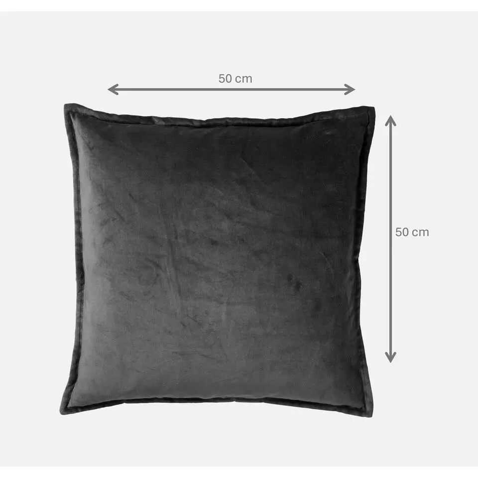 Kussenhoes Caith - Charcoal Gray - 50x50 cm