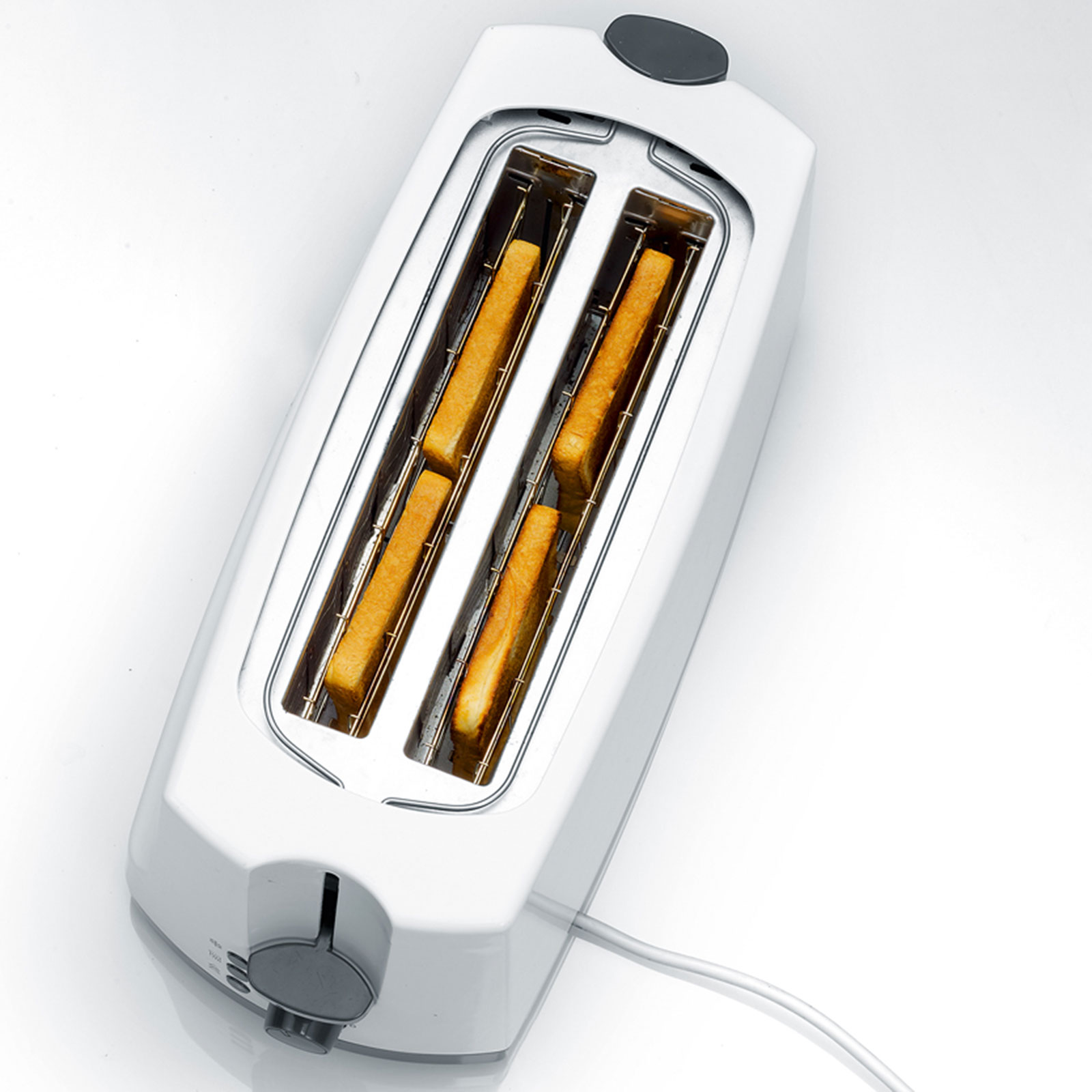 SEVERIN Automatik-Langschlitztoaster AT 2234 - weiß-grau - 1400 Watt
