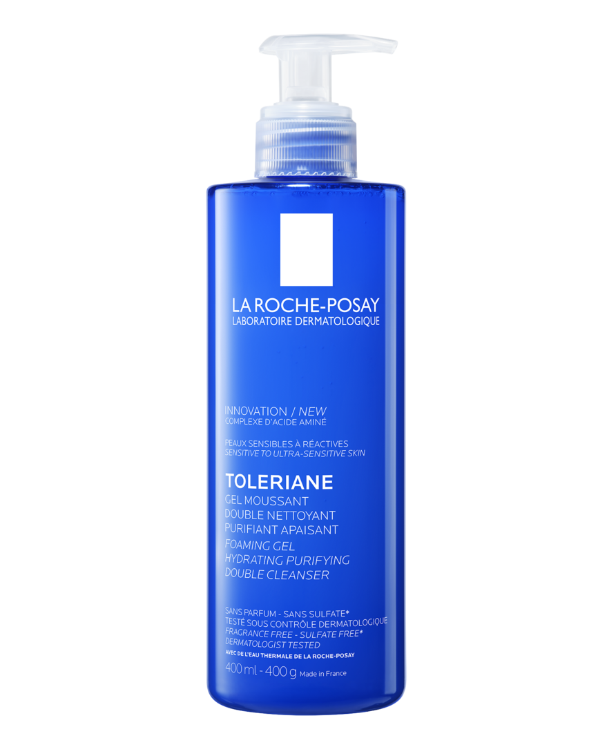 La Roche-Posay Toleriane 2-i-1 skummende ansiktsgele 400 ml