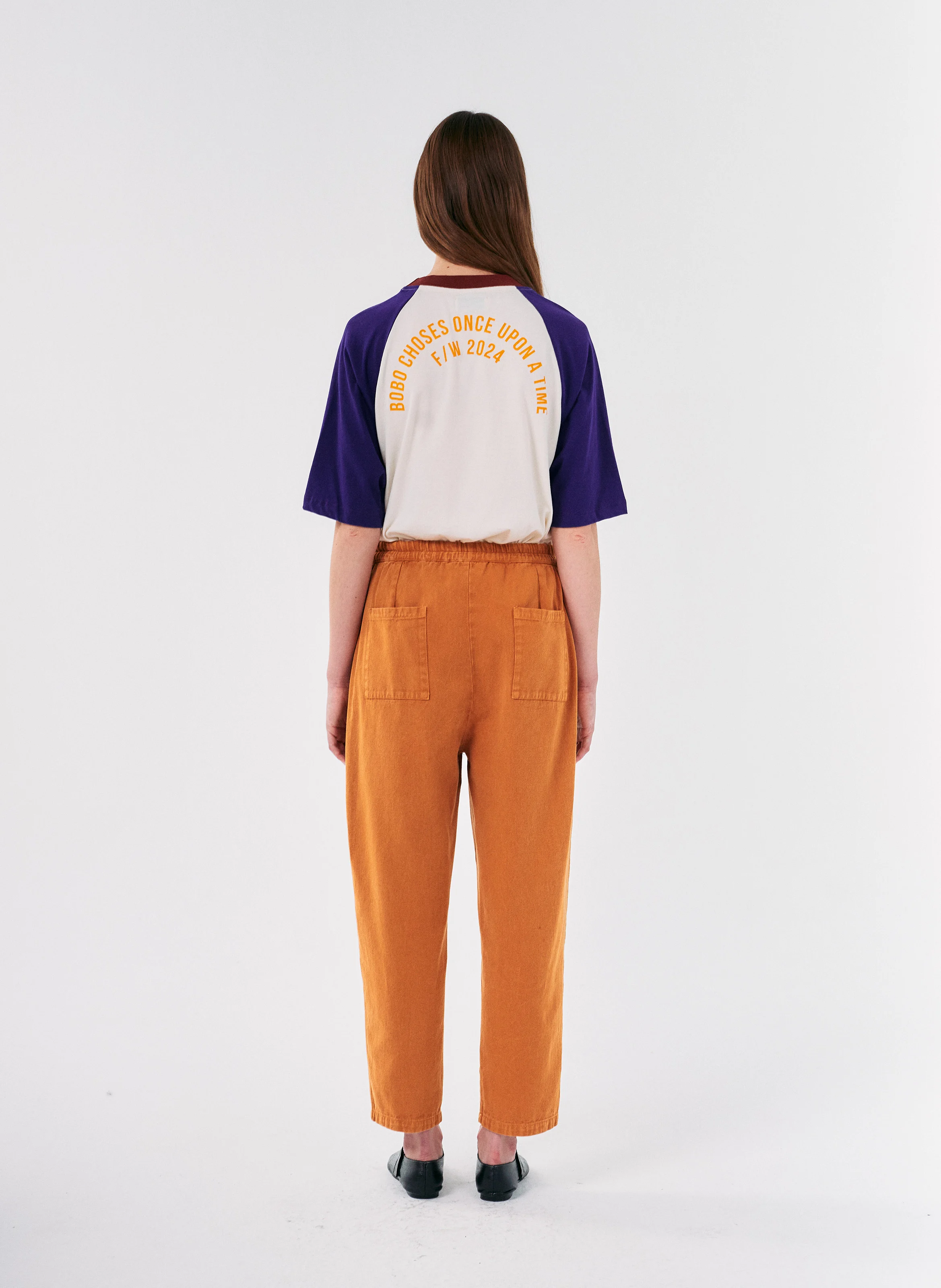 Tee-shirt col rond droit en coton bio | Multicolore