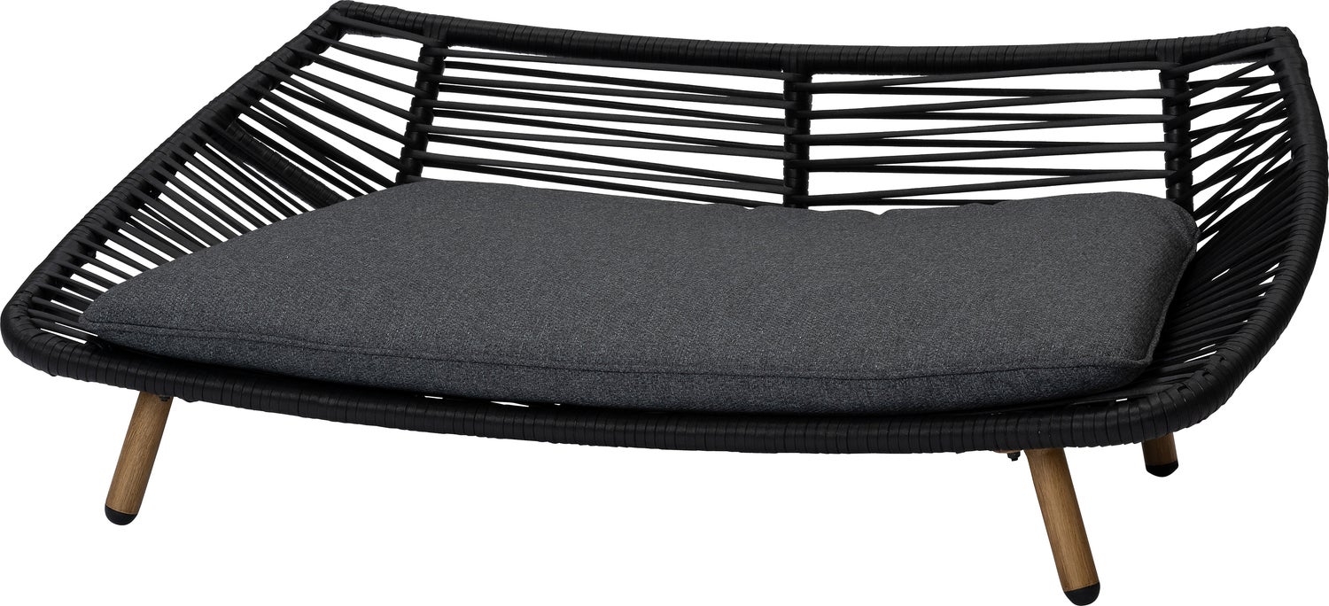 Intratuin honden- en kattenmand Saar zwart 103 x 60 x 37 cm